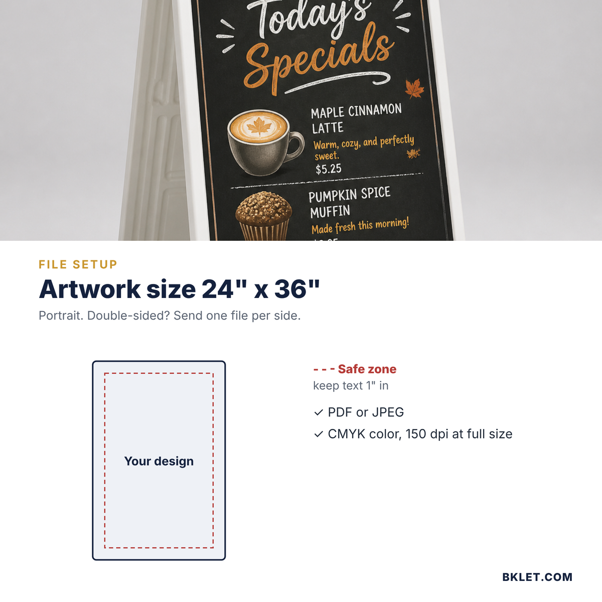 A-frame artwork size 24 x 36