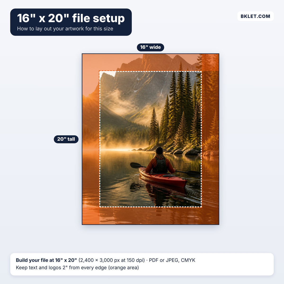 16" x 20" file setup guide