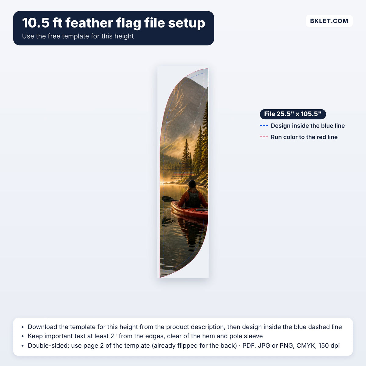 10.5 ft feather flag file setup guide