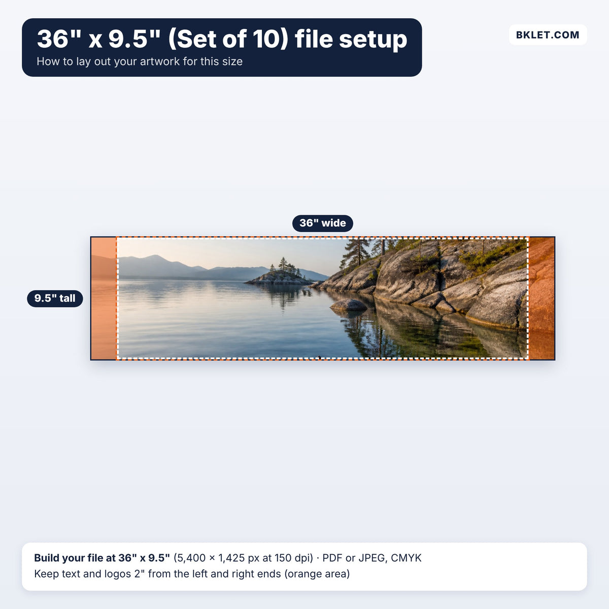 36" x 9.5" (Set of 10) file setup guide