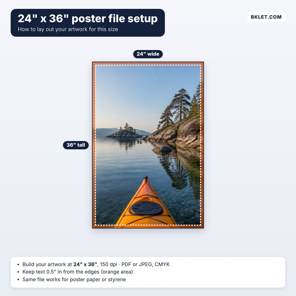 24" x 36" poster file setup guide
