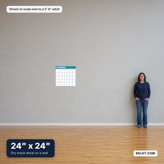 24 x 24 in shown to scale next to an adult