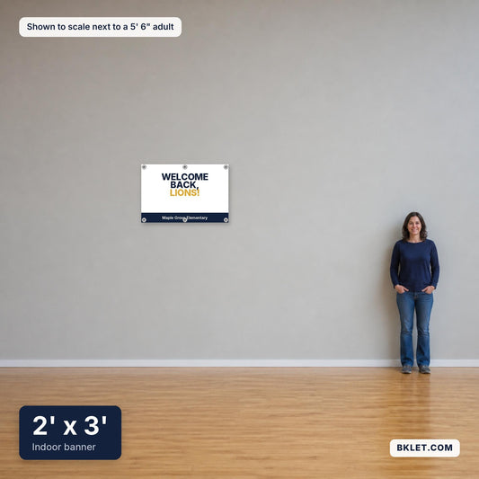 2 x 3 ft shown to scale next to an adult