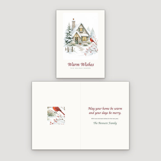 Custom greeting card cover and inside
