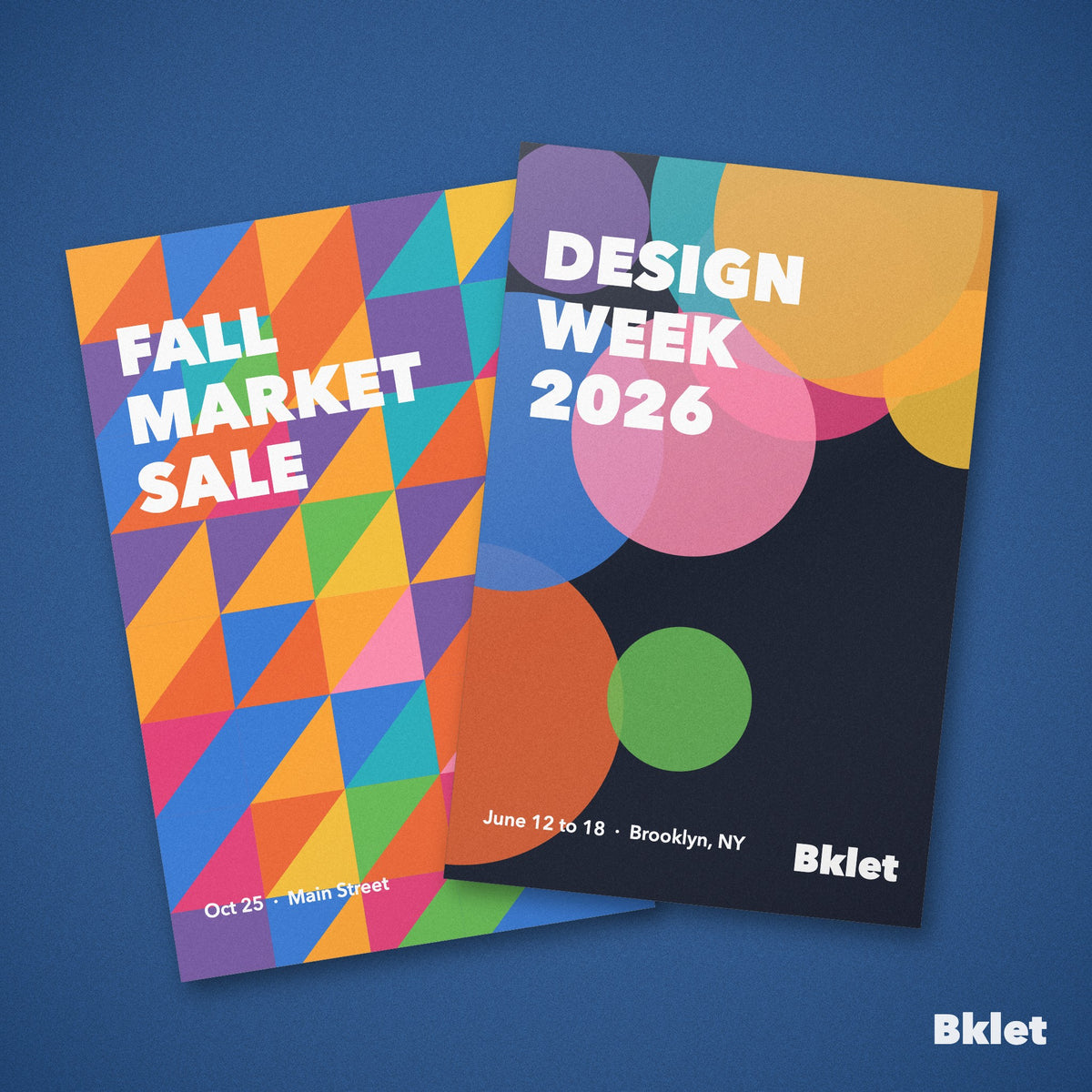 Custom posters printed by Bklet