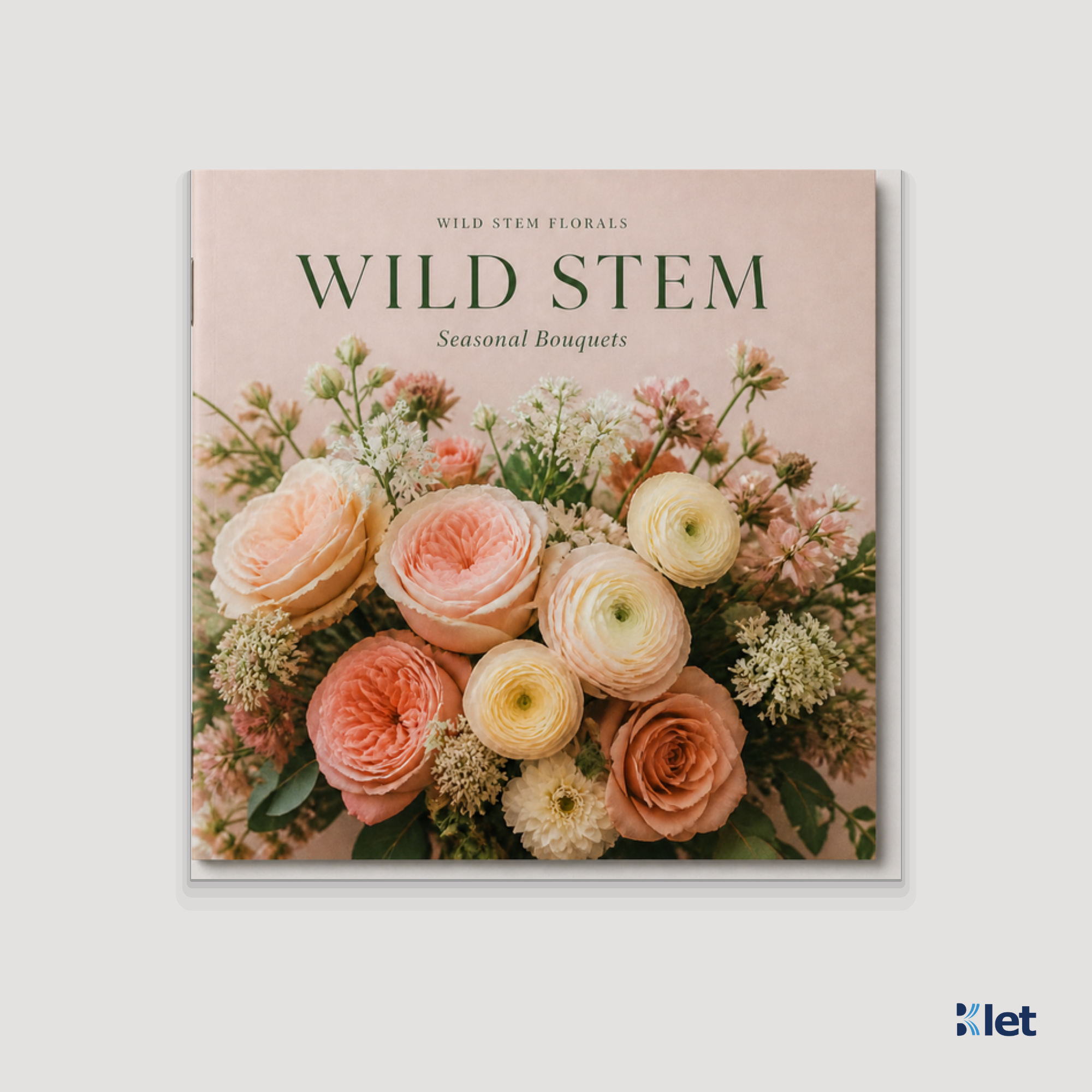 Custom 4 x 4 all-cardstock booklet, closed front cover