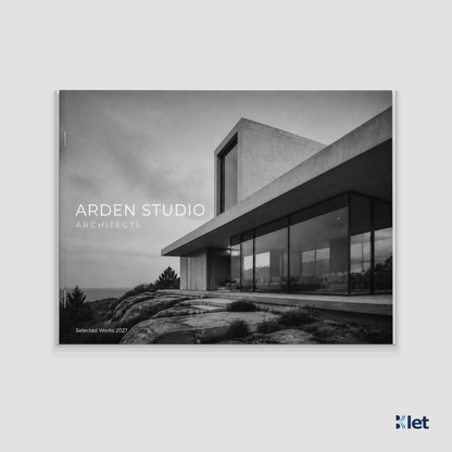 Custom 12 x 9 all-cardstock booklet, closed front cover
