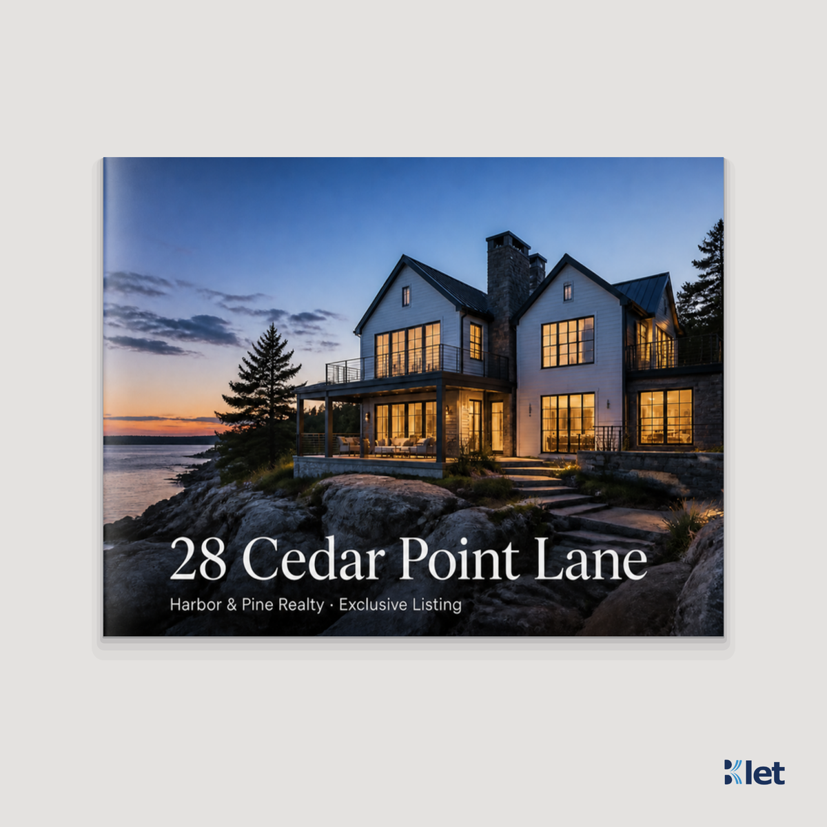 Custom 11 x 8.5 all-cardstock booklet, closed front cover