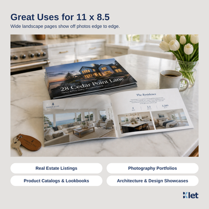 Great uses for 11 x 8.5 saddle-stitched all-cardstock booklets
