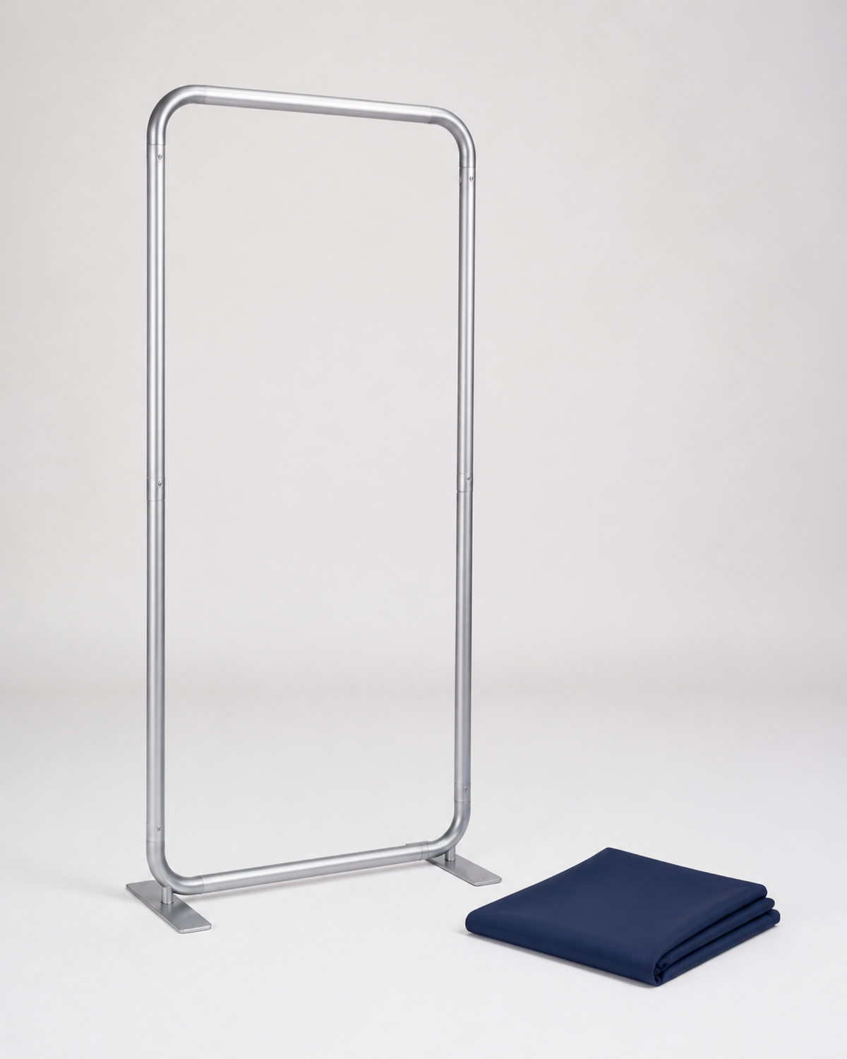 Tension stand aluminum frame and stretch fabric graphic