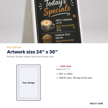 A-frame artwork size 24 x 36