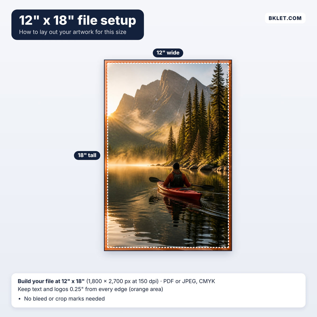 12" x 18" file setup guide