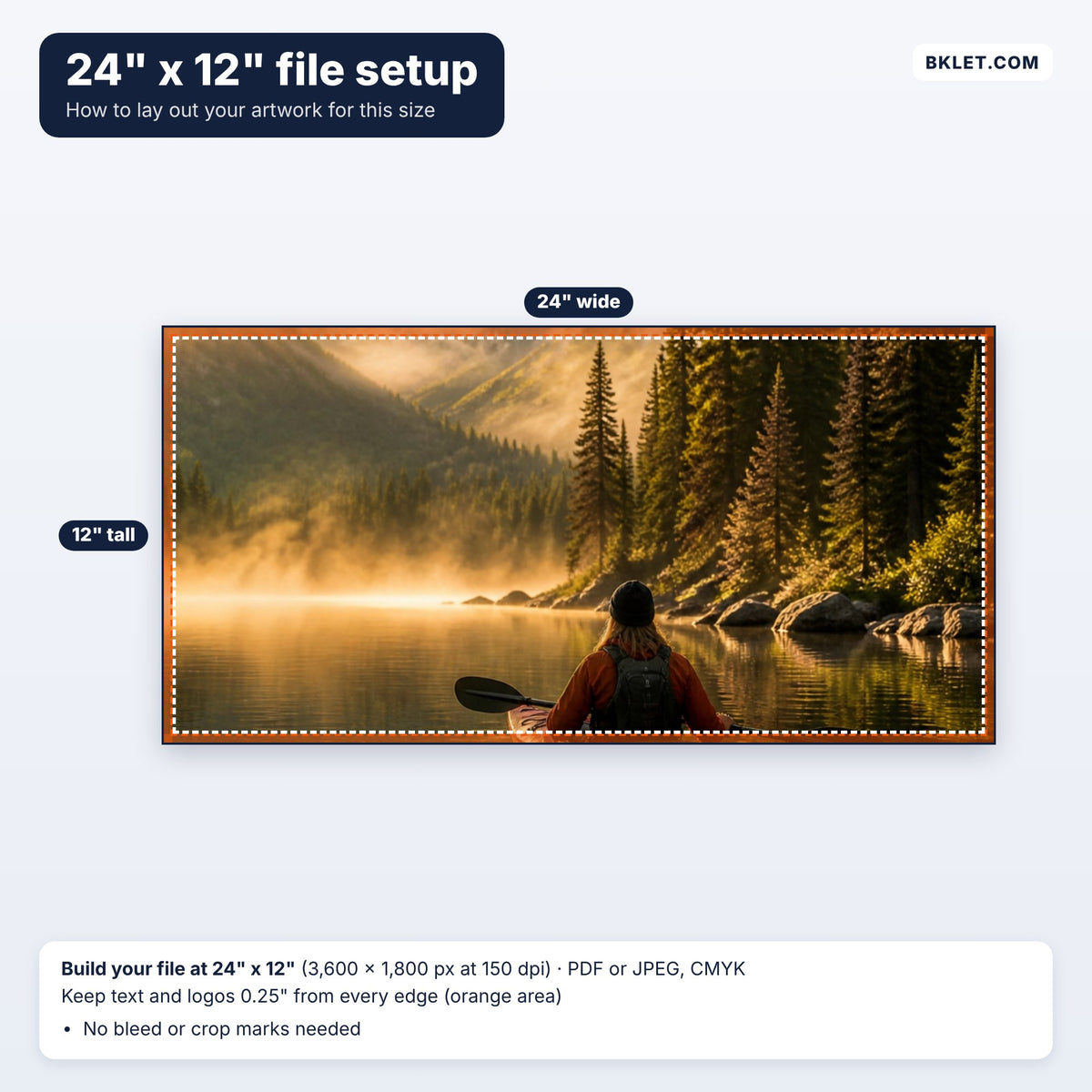 24" x 12" file setup guide