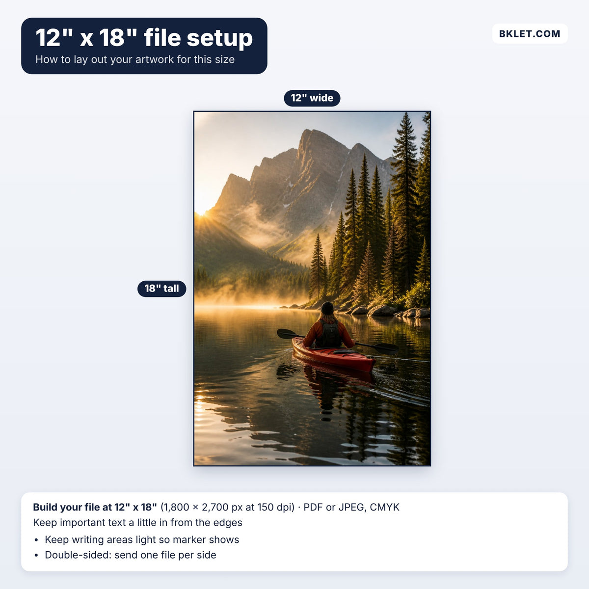 12" x 18" file setup guide