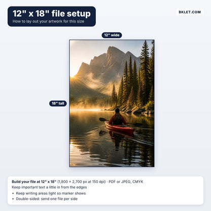 12" x 18" file setup guide
