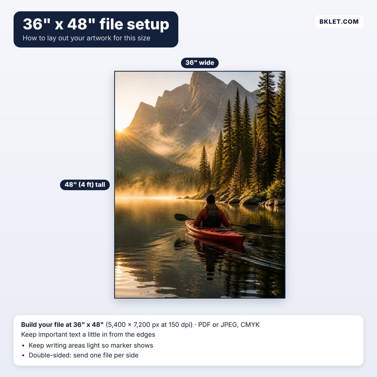 36" x 48" file setup guide