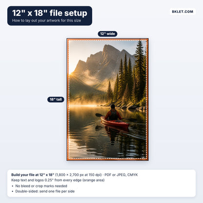 12" x 18" file setup guide