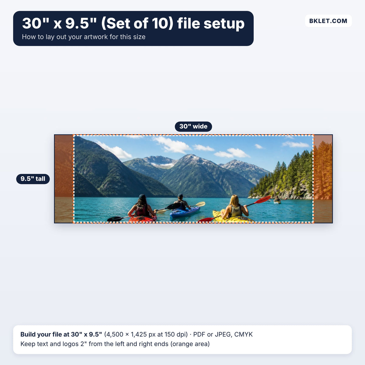 30" x 9.5" (Set of 10) file setup guide