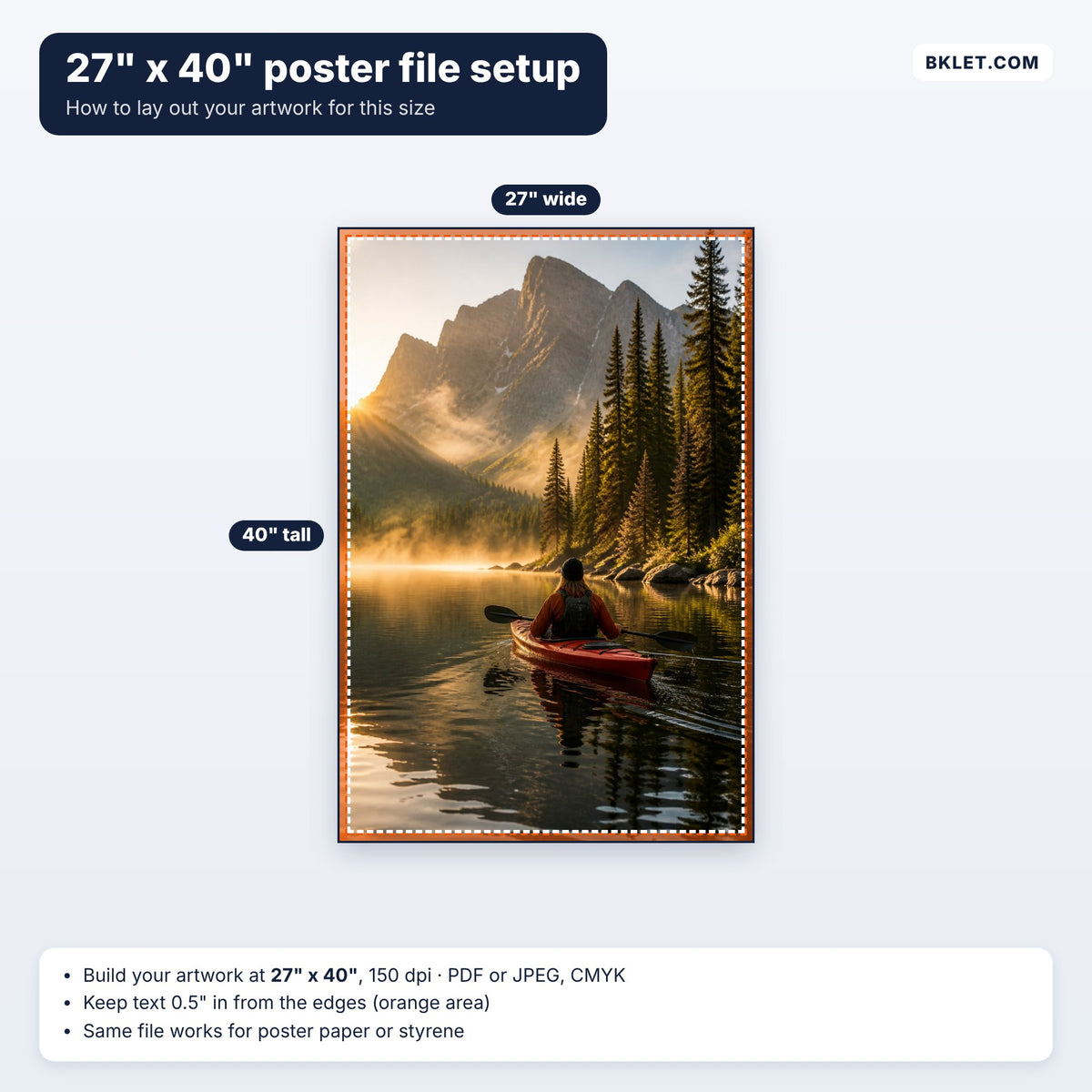 27" x 40" poster file setup guide