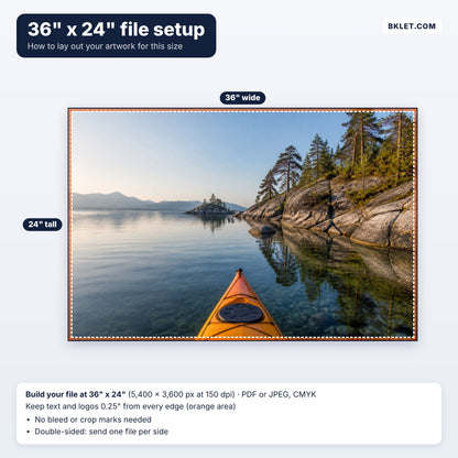 36" x 24" file setup guide