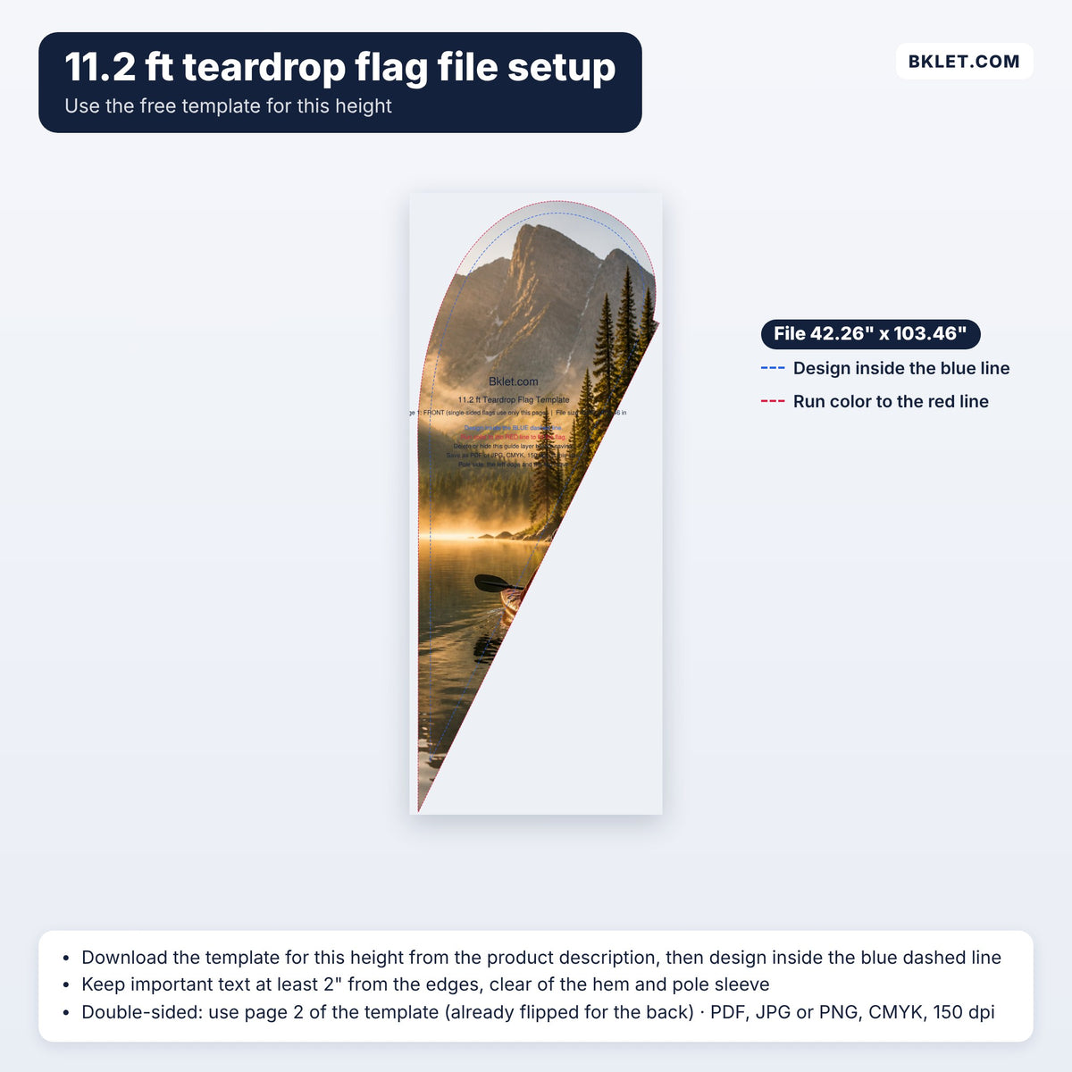 11.2 ft teardrop flag file setup guide