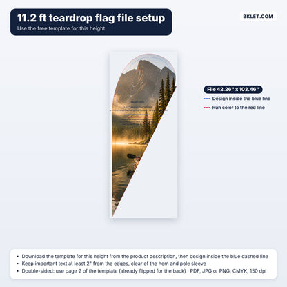 11.2 ft teardrop flag file setup guide