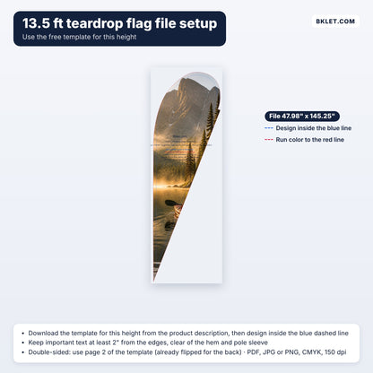 13.5 ft teardrop flag file setup guide