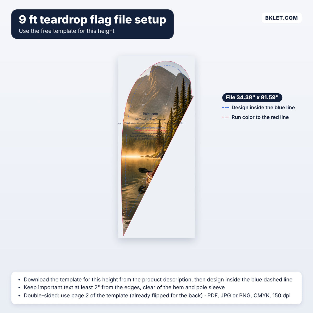 9 ft teardrop flag file setup guide