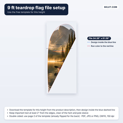9 ft teardrop flag file setup guide