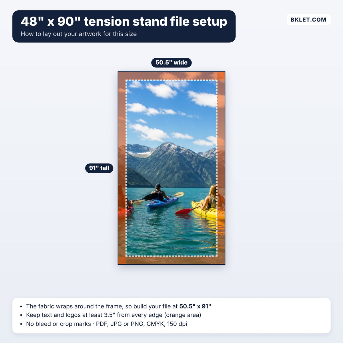 48" x 90" tension fabric stand file setup guide