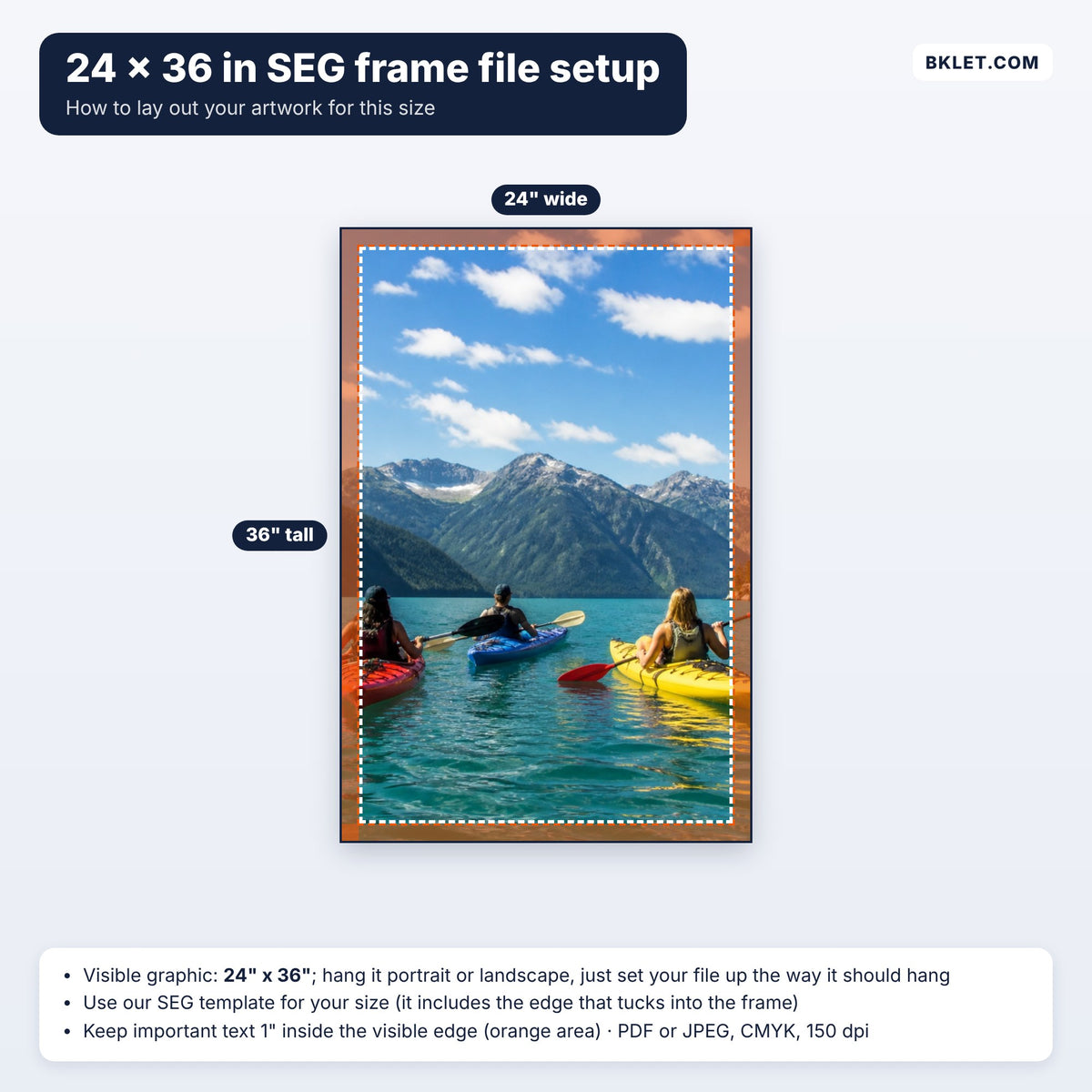 24 x 36 in wall SEG frame file setup guide