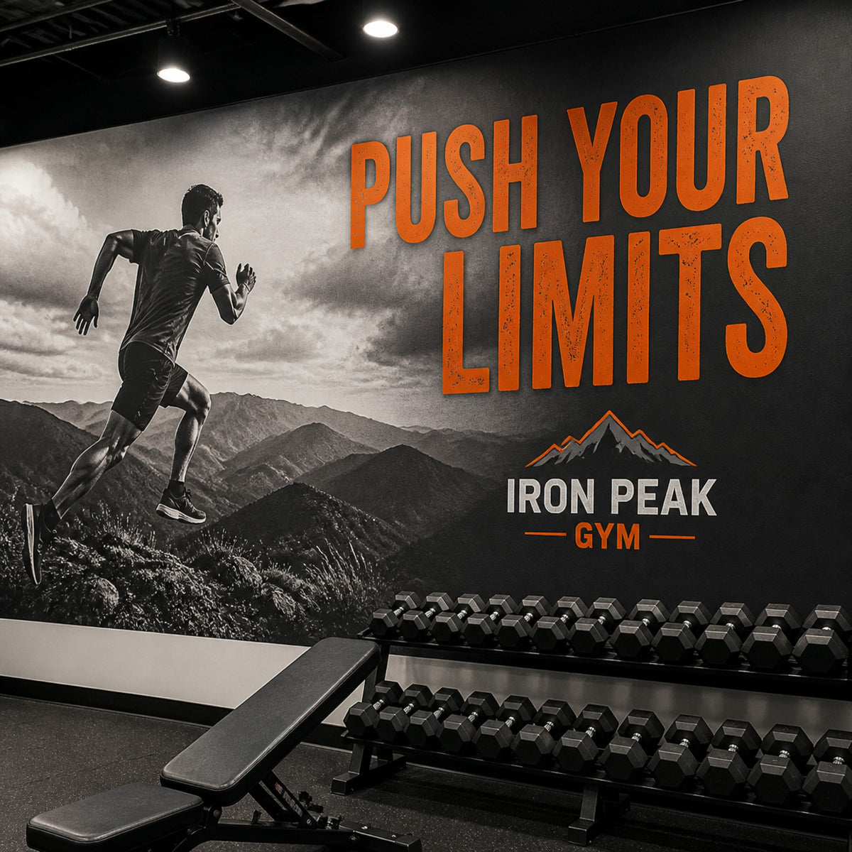 Gym wall mural