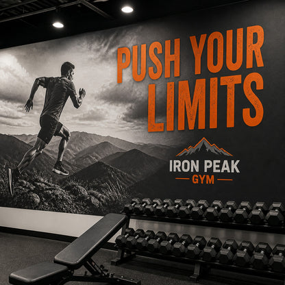 Gym wall mural