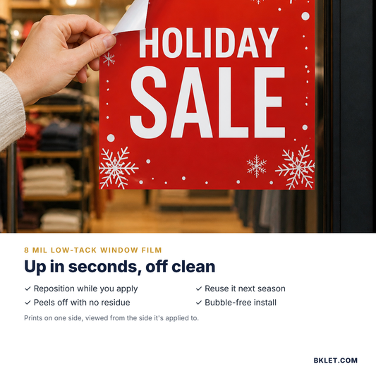 Reusable low-tack window cling