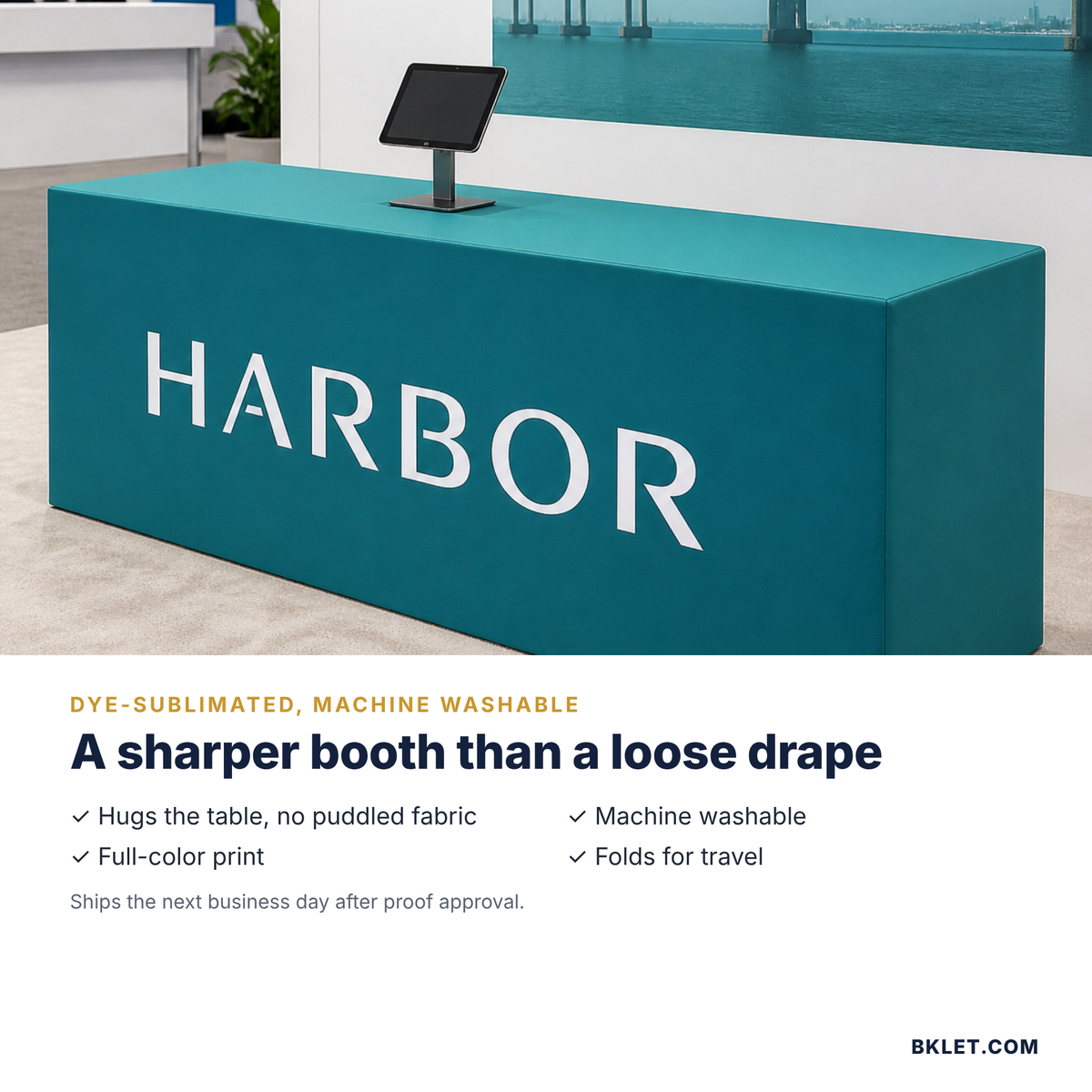 Fitted table cover features