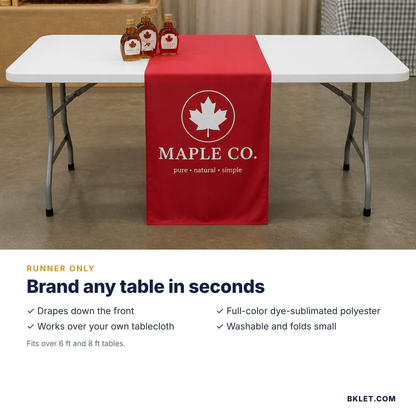 Custom table runner on a plain table
