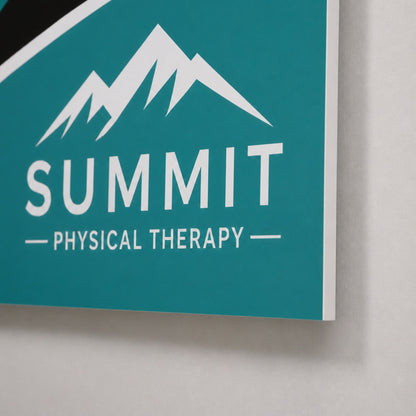 Close-up of the 1/8 inch PVC sign edge