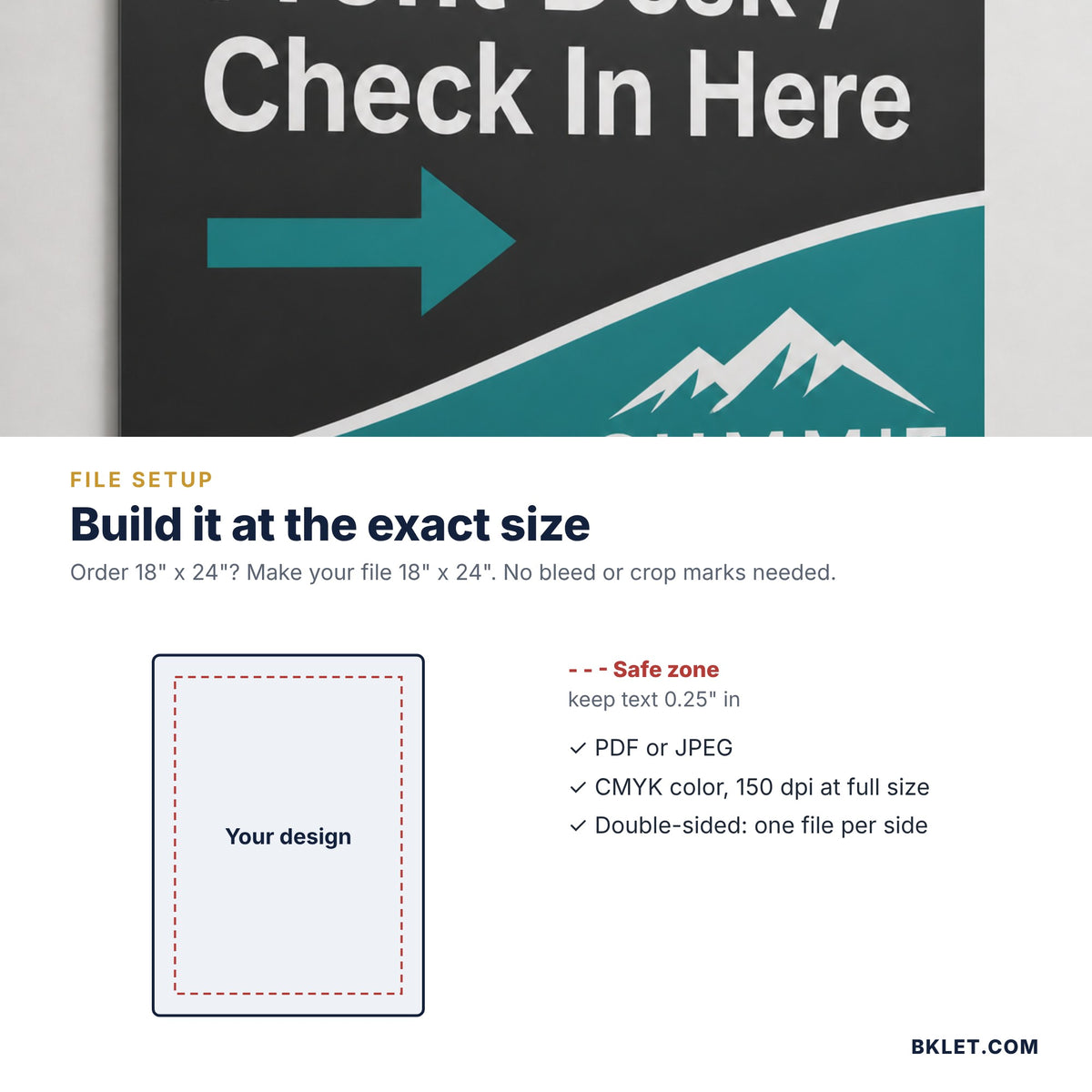 PVC sign file setup and safe zone