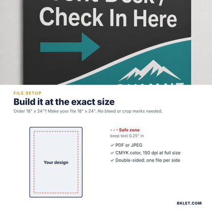 PVC sign file setup and safe zone