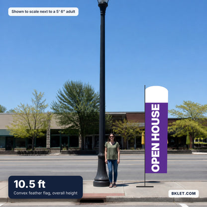 10.5 ft shown to scale next to an adult