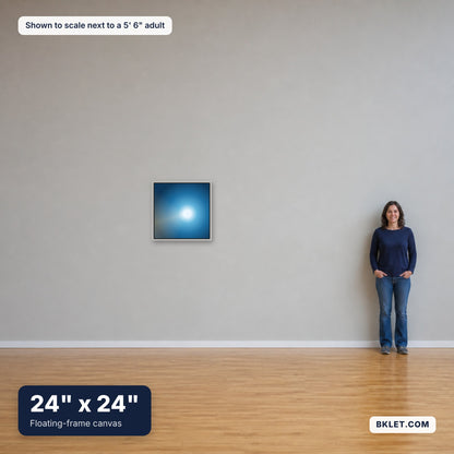 24 x 24 in shown to scale next to an adult
