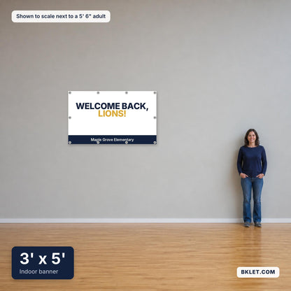 3 x 5 ft shown to scale next to an adult