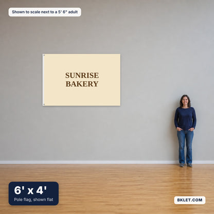 6' x 4' shown to scale next to an adult
