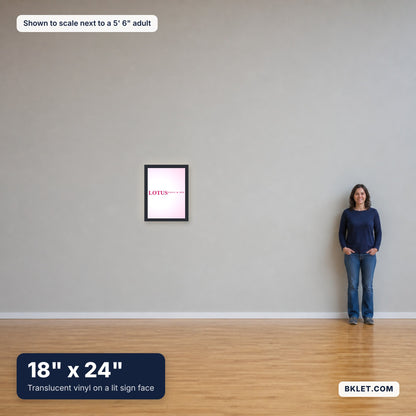 18 x 24 in shown to scale next to an adult