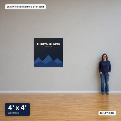 4' x 4' shown to scale next to an adult