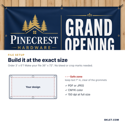 Banner file setup and safe zone
