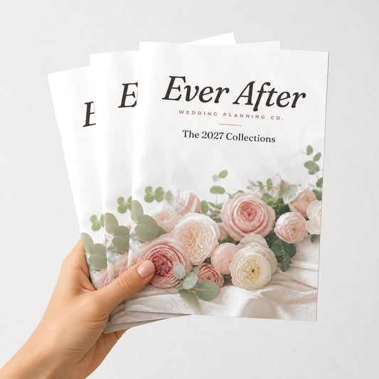 Custom 5 x 7 saddle-stitched booklets held in hand