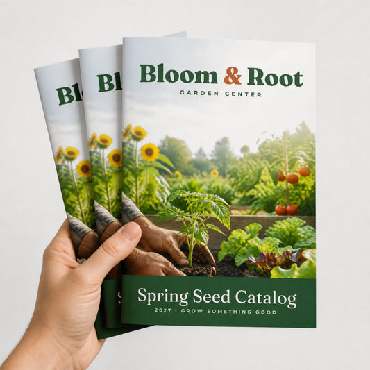 Custom 6 x 9 saddle-stitched booklets held in hand