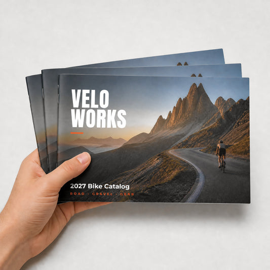 Custom 9 x 6 landscape saddle-stitched booklets held in hand