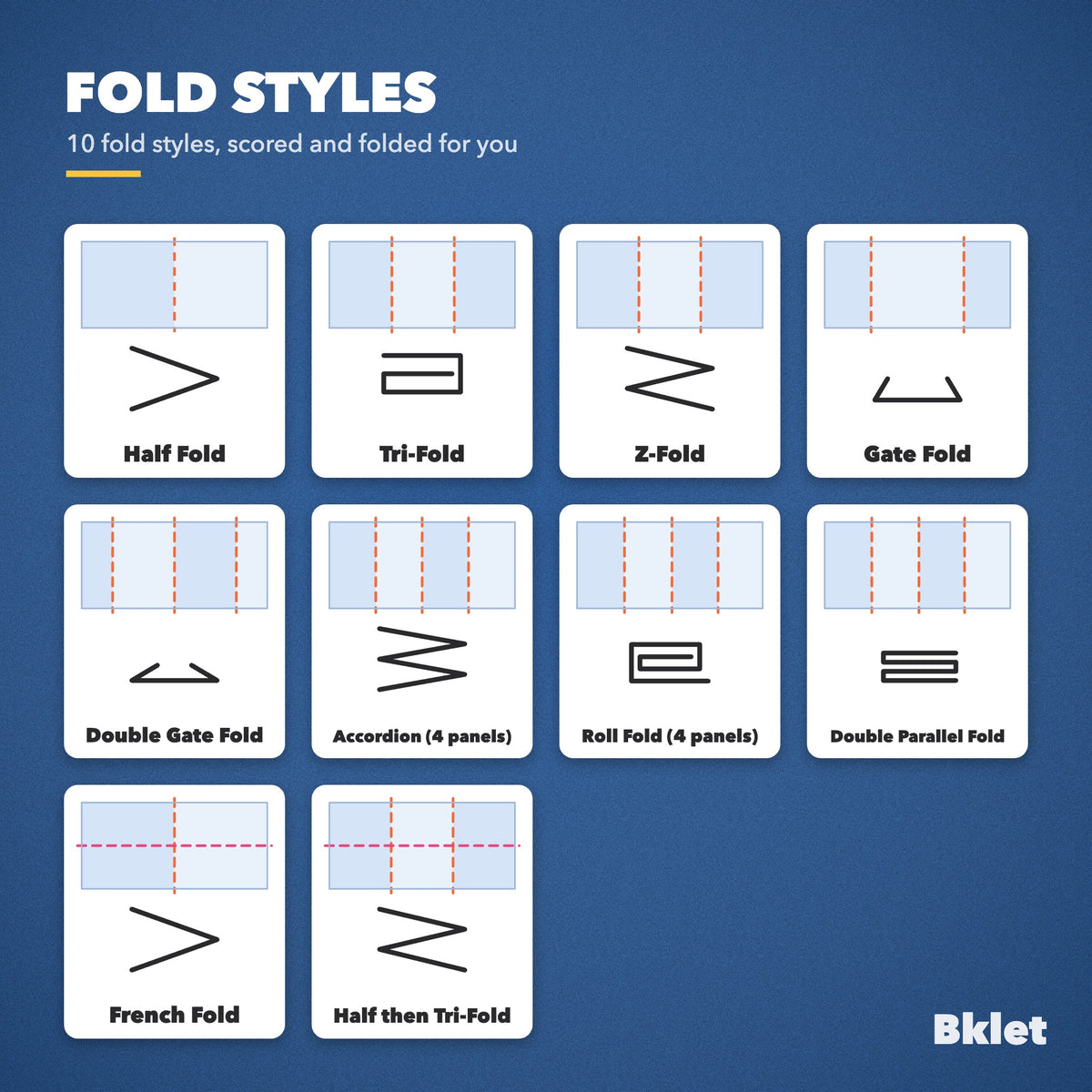 Brochure fold styles